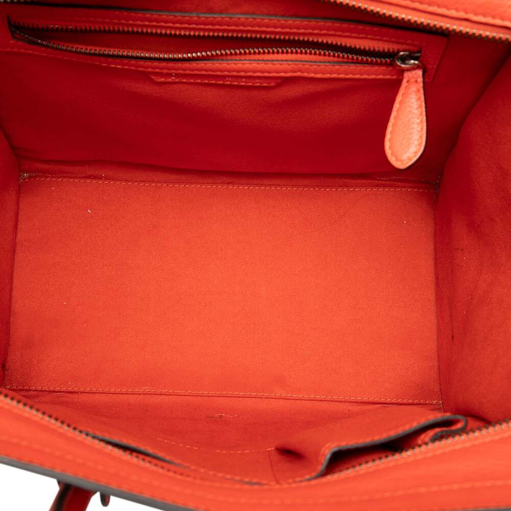 Celine Luggage Bag Grainy Leather Mini #298046C88B - Picture 4 of 7